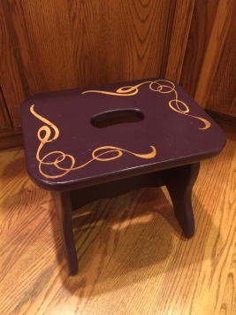 A pop of purple stepping stool